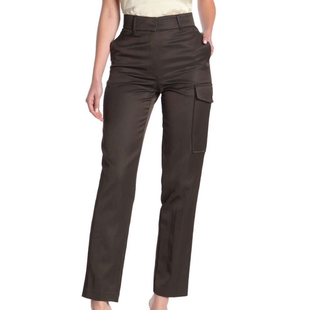 Reiss Hero Green Cargo Trousers High Waisted
